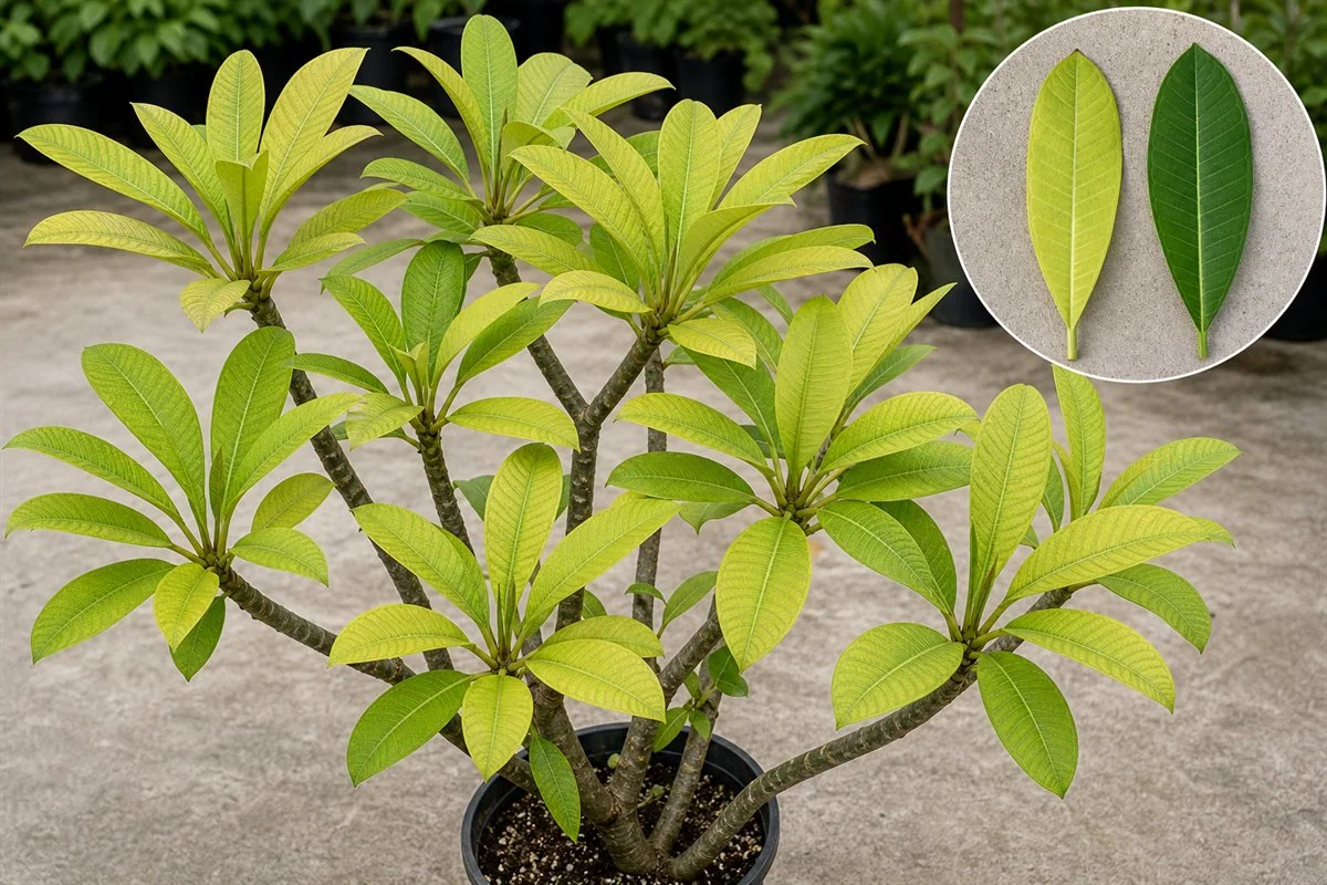 Plumeria reference showing general pale growth